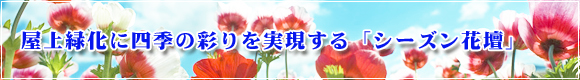 屋上緑化に彩りを実現するシーズン花壇ユニット